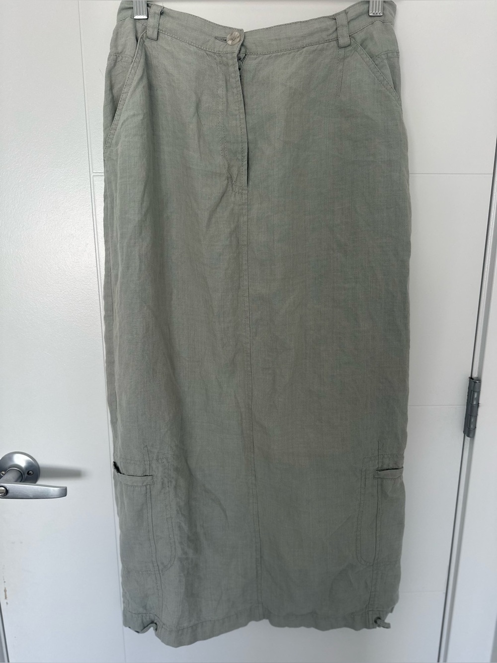 Vintage 100% Linen Relaxed Maxi Skirt by Sandwich